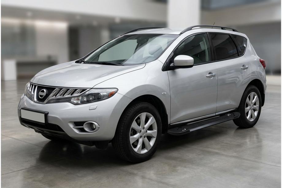 Nissan Murano 2008-2014 гг. Боковые Подножки RedLine Black (2 шт., Алюминий) Image