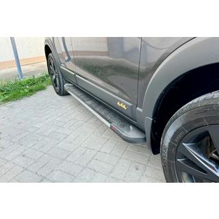 Боковые пороги RedLine V1 (2 шт., алюминий) Opel Antara 2006-2017 гг. фото 4