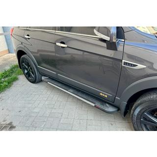 Боковые пороги RedLine V1 (2 шт., алюминий) Opel Antara 2006-2017 гг. фото 2