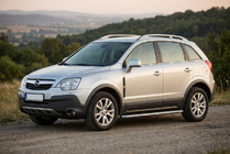 Opel Antara 2006-2017 гг. Боковые Подножки Maydos V1 (2 шт., Алюминий и Нержавейка) 2016-2018 фото 1
