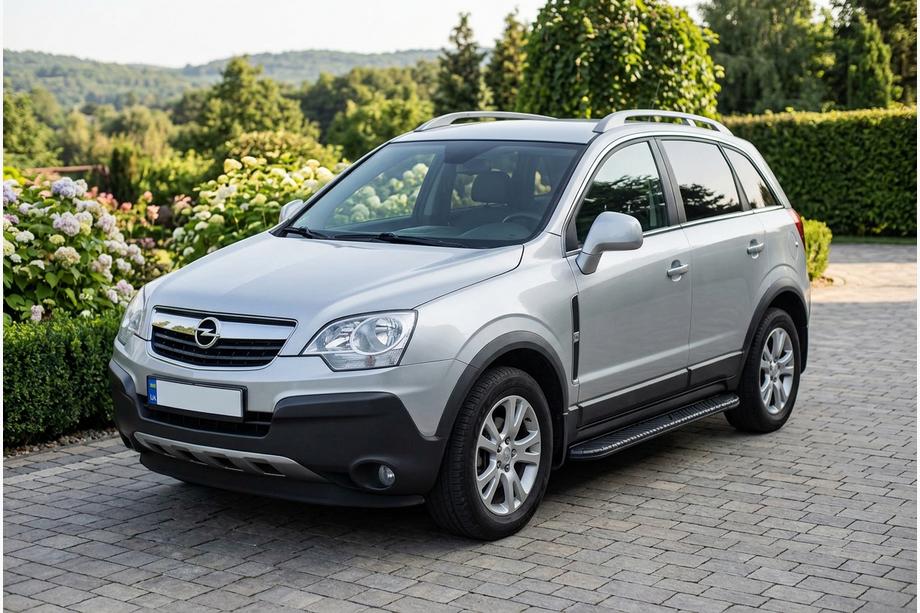 Opel Antara 2006-2017 гг. Боковые пороги Bosphorus Black (2 шт., алюминий) Image