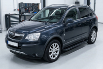 Opel Antara 2006-2017 гг. Боковые Подножки RedLine Black (2 шт., Алюминий) фото 1