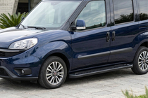 Opel Combo 2012-2018 гг. Боковые Подножки Allmond Black (2 шт., Алюминий) фото 1
