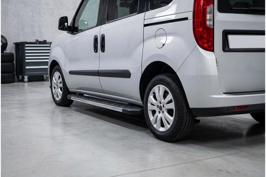 Opel Combo 2012-2018 гг. Боковые Подножки Duru (2 шт., Алюминий) Image