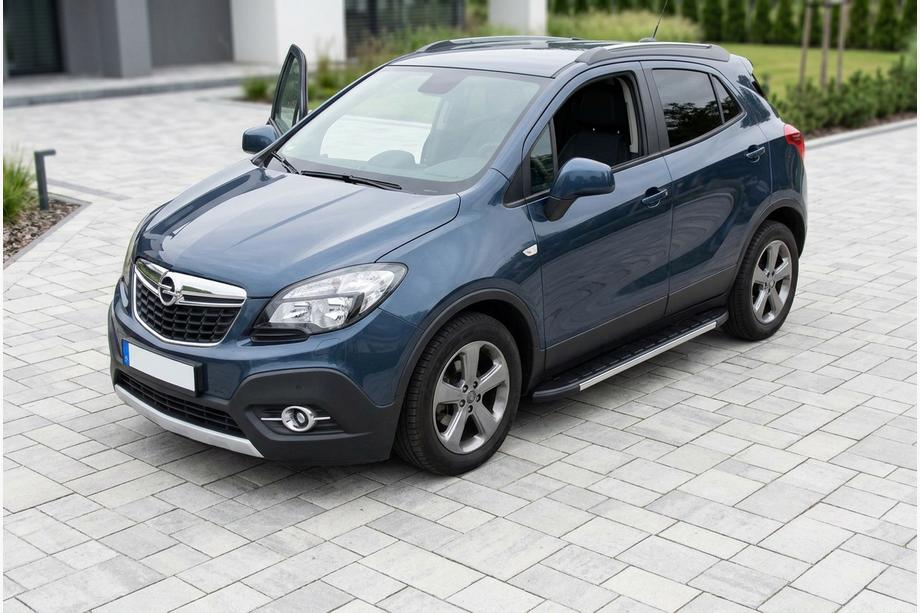 Opel Mokka 2012-2021 гг. Боковые Подножки Duru (2 шт., Алюминий) Image