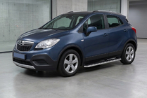 Opel Mokka 2012-2021 гг. Боковые Подножки Maydos V1 (2 шт., Алюминий и Нержавейка) фото 1