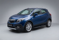 Opel Mokka 2012-2021 гг. Боковые пороги Bosphorus Black (2 шт., алюминий) фото 1