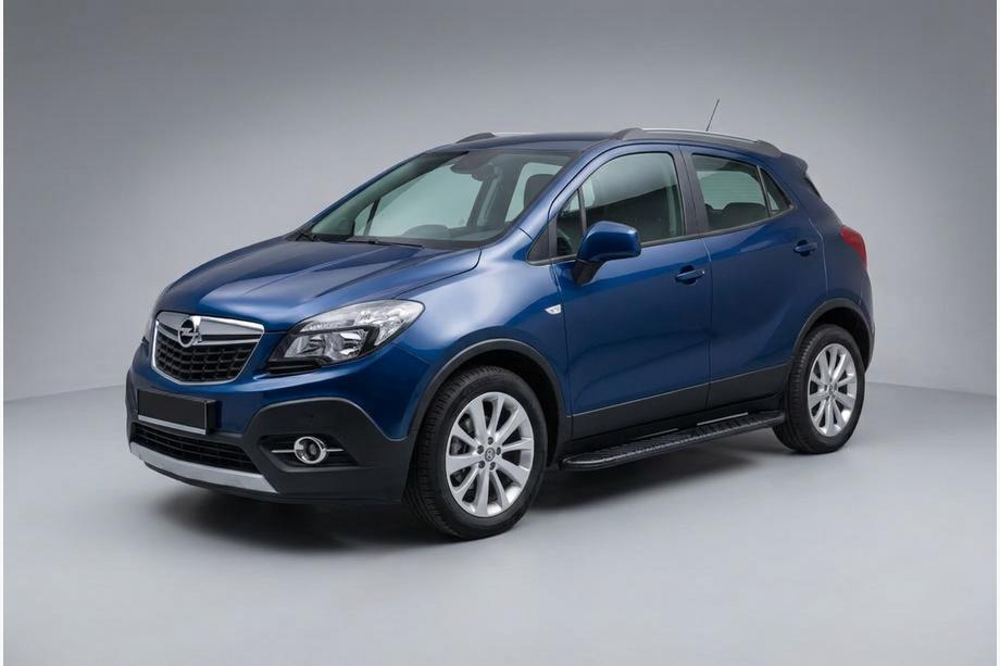 Opel Mokka 2012-2021 гг. Боковые пороги Bosphorus Black (2 шт., алюминий) Image