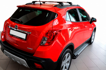 Opel Mokka 2012-2021 гг. Боковые пороги Allmond Grey (2 шт., алюминий) фото 1
