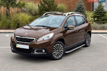 Peugeot 2008 2013-2019 гг. Боковые Подножки Tayga Grey (2 шт., Алюминий) фото 1