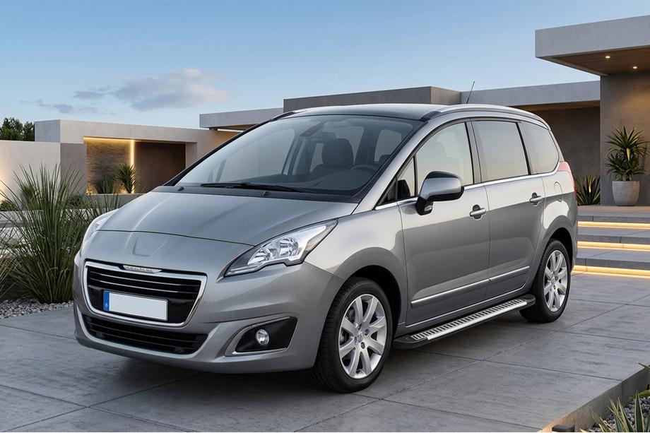 Peugeot 5008 2009-2016 гг. Боковые Подножки Line (2 шт., Алюминий) Image