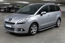 Peugeot 5008 2009-2016 гг. Боковые Подножки Tayga Grey (2 шт., Алюминий) фото 1