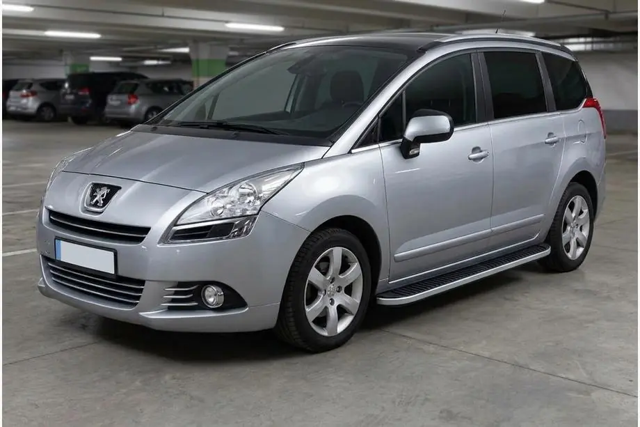 Peugeot 5008 2009-2016 гг. Боковые Подножки Tayga Grey (2 шт., Алюминий) Image