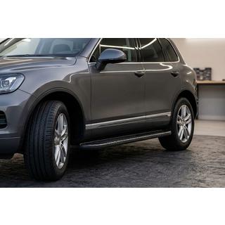Боковые пороги Bosphorus Black (2 шт., алюминий) Porsche Cayenne 2003–2010 гг. фото 1