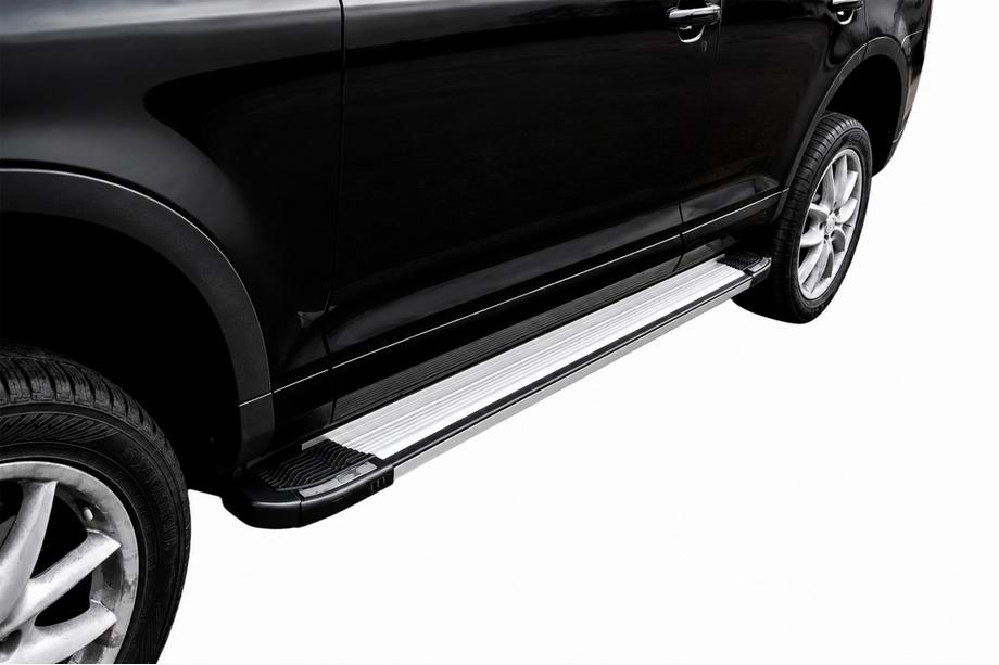 Porsche Cayenne 2003–2010 гг. Боковые Подножки Rainbow (2 шт., Алюминий) Image