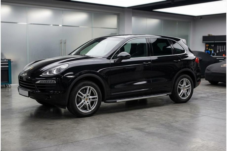 Porsche Cayenne 2010-2017 гг. Боковые Подножки Duru (2 шт., Алюминий) Image