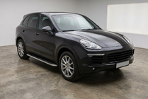 Porsche Cayenne 2010-2017 гг. Боковые Подножки Maydos V1 (2 шт., Алюминий и Нержавейка) фото 1