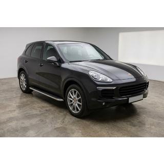 Боковые Подножки Maydos V1 (2 шт., Алюминий и Нержавейка) Porsche Cayenne 2010-2017 гг. фото 1
