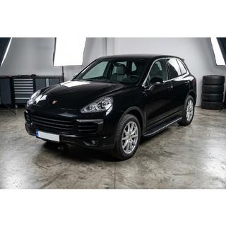 Боковые пороги Bosphorus Black (2 шт., алюминий) Porsche Cayenne 2010-2017 гг. фото 1