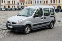 Renault Kangoo 1998-2008 гг. Боковые пороги Bosphorus Black (2 шт., алюминий) фото 1