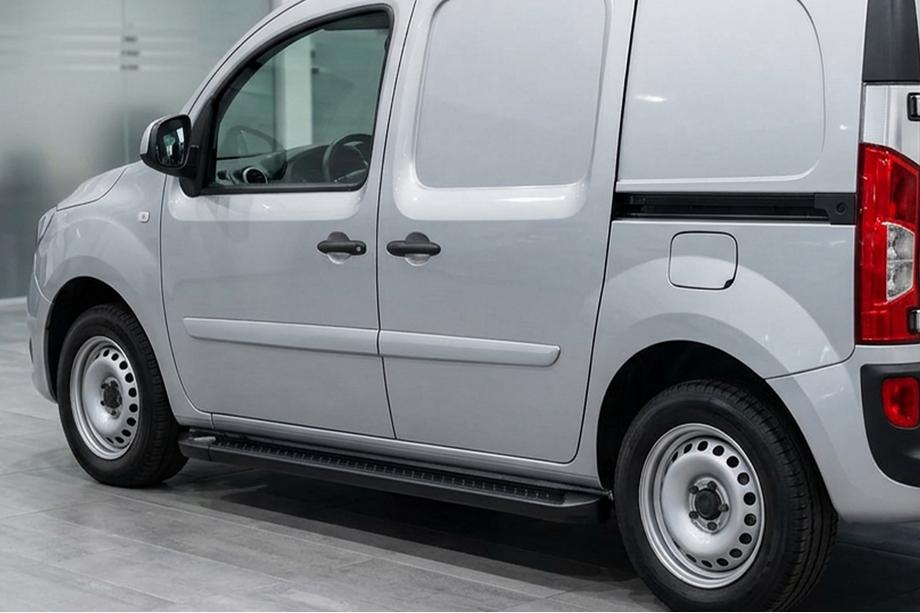 Renault Kangoo 2008–2020 гг. Боковые Подножки Allmond Black (2 шт., Алюминий) Image