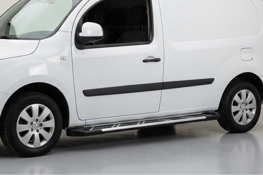 Renault Kangoo 2008–2020 гг. Боковые Подножки Sunrise (2 шт., Алюминий) Длинная База Фото 1
