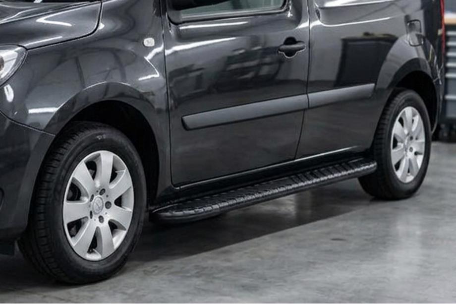 Renault Kangoo 2008–2020 гг. Боковые пороги Bosphorus Black (2 шт., алюминий) Image