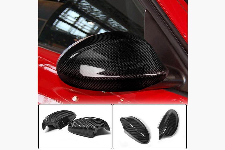 BMW 3 серия E90/E91 2005-2011 гг. Накладки на зеркала (для 2006-2010, Карбон) Image