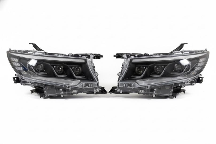 Toyota Land Cruiser Prado 150 2009-2023 гг. Передние фары Lexus-Design-3-LED V2 (2017+, комплект 2 шт.) Image