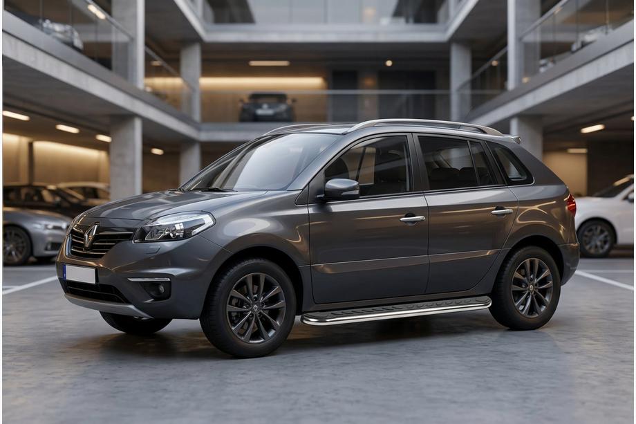 Renault Koleos 2008-2016 гг. Боковые Подножки Maydos V1 (2 шт., Алюминий и Нержавейка) Image