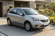 Renault Koleos 2008-2016 гг. Боковые пороги Bosphorus Black (2 шт., алюминий) фото 1