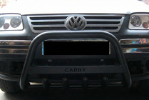 Volkswagen Caddy 2004-2010 гг. Кенгурятник WT004 Black (нерж) фото 5