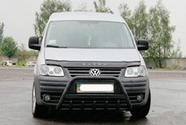 Volkswagen Caddy 2004-2010 гг. Кенгурятник WT004 Black (нерж) фото 2