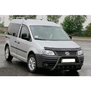Кенгурятник WT004 Black (нерж) Volkswagen Caddy 2004-2010 гг. фото 3