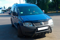 Volkswagen Caddy 2004-2010 гг. Кенгурятник WT003 Black (нерж) фото 4