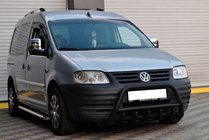 Volkswagen Caddy 2004-2010 гг. Кенгурятник WT003 Black (нерж) фото 2