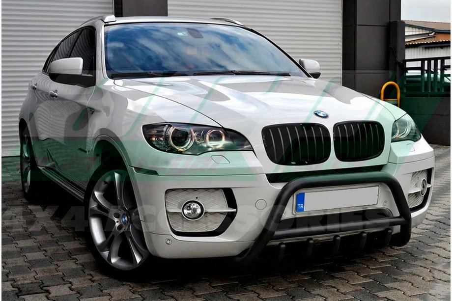 BMW X5 E70 2007-2013 гг. Кенгурятник WT003 Black (нерж) Image