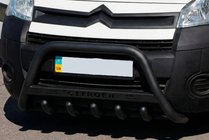 Citroen Berlingo 2008-2018 гг. Кенгурятник WT004 Black (нерж) фото 1
