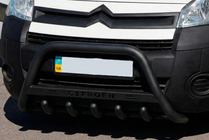 Citroen Berlingo 2008-2018 гг. Кенгурятник WT004 Black (нерж) фото 1