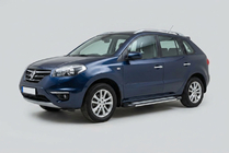 Renault Koleos 2008-2016 гг. Боковые Подножки Rainbow (2 шт., Алюминий) фото 1