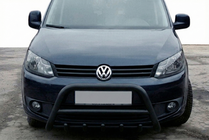 Volkswagen Caddy 2015-2020 гг. Кенгурятник WT003 Black (нерж) фото 1