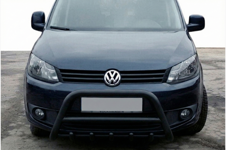 Volkswagen Caddy 2015-2020 гг. Кенгурятник WT003 Black (нерж) Image