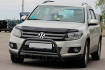 Volkswagen Tiguan 2007-2016 гг. Кенгурятник WT003 Black (нерж) фото 2