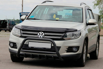 Volkswagen Tiguan 2007-2016 гг. Кенгурятник WT003 Black (нерж) фото 2