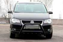 Volkswagen Touran 2003-2010 гг. Кенгурятник WT003 Black (нерж) фото 2