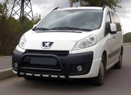 Fiat Scudo 2007-2015 гг. Кенгурятник WT003 Black (нерж) фото 1