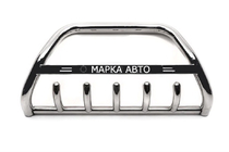 Mitsubishi Pajero Wagon IV 2006-2021 гг. Передний силовой бампер WT004 Нержавейка фото 1