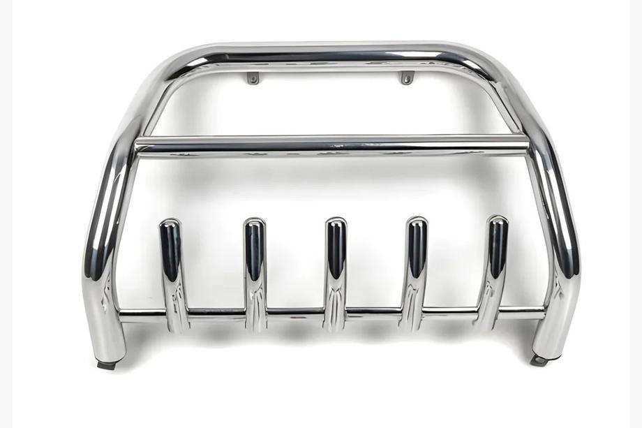 Mitsubishi Pajero Wagon IV 2006-2021 гг. Передний силовой бампер WT003 (нержавейка) Image