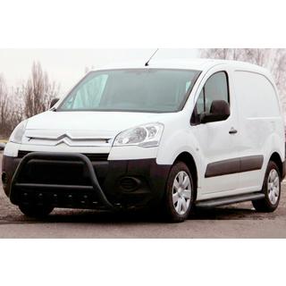 Кенгурятник WT003 Black (нерж) Peugeot Partner Tepee 2008-2018 гг. фото 1