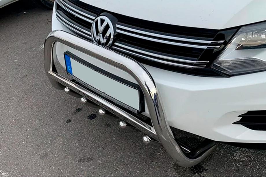 Volkswagen Tiguan 2007-2016 гг. Передний силовой бампер WT004 Нержавейка Image